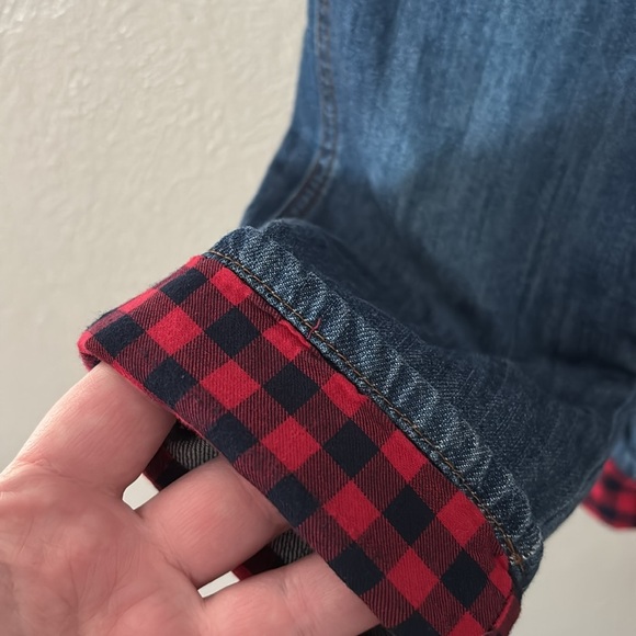 Vintage OshKosh Bgosh Overalls Buffalo Plaid Vestbak Heart Pocket 5T - Picture 2 of 7